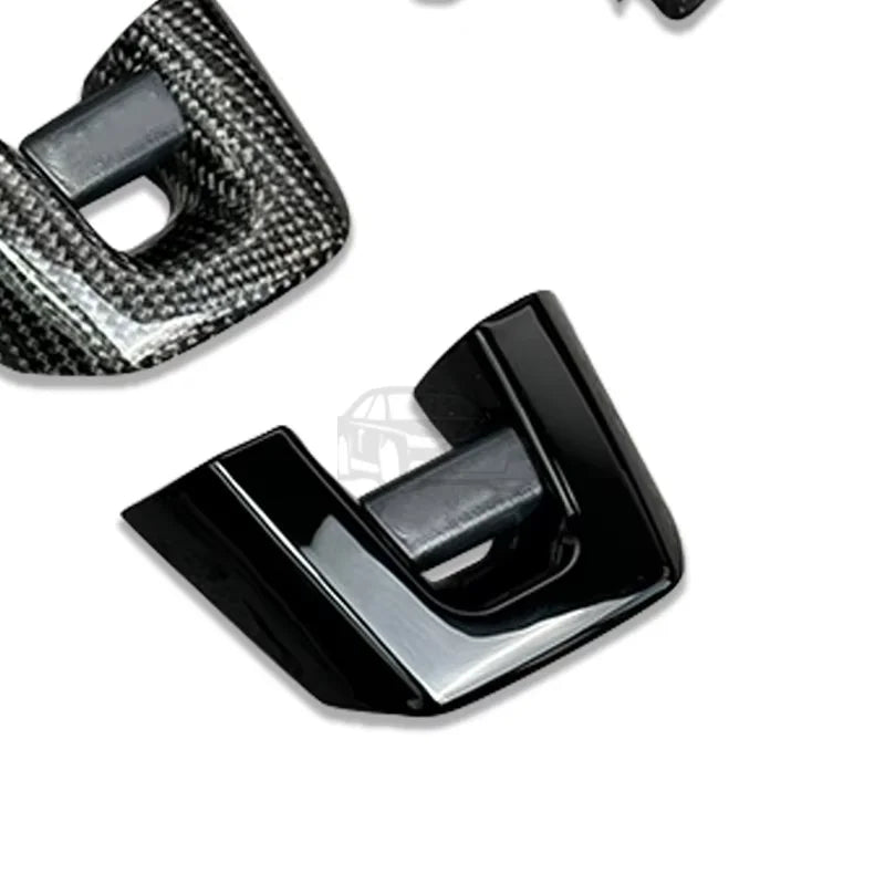 VW Golf MK6 GTI Styrhjulsbrytare Knappram, Glänsande Silver Kolfiber