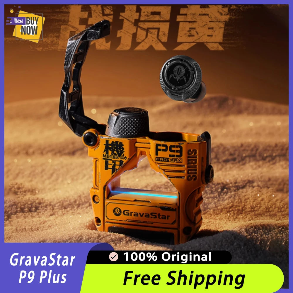GravaStar P9 Plus Bluetooth Earphone - Portable Gaming Earbuds with HiFi Sound
