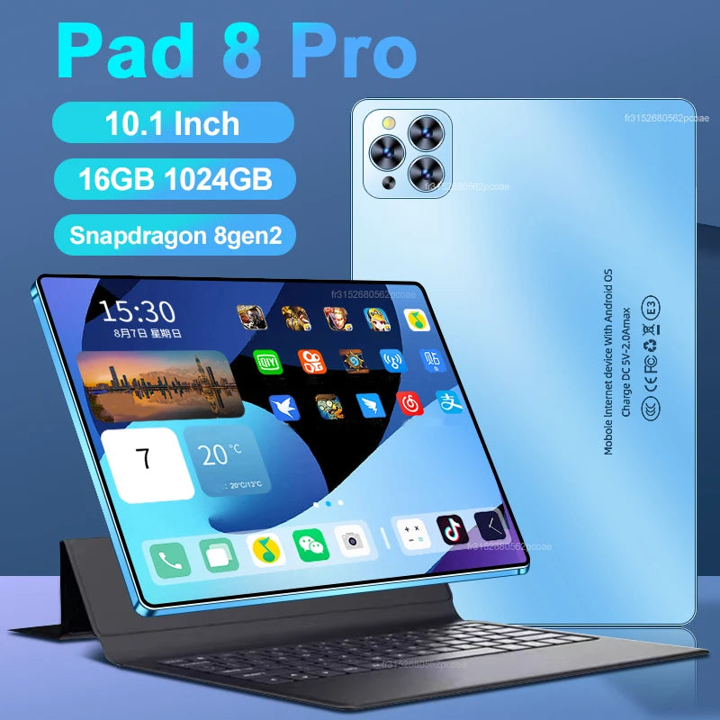 Original Pad 8 Pro Tablet &ndash; 10000mAh Battery with Snapdragon 8 Gen2