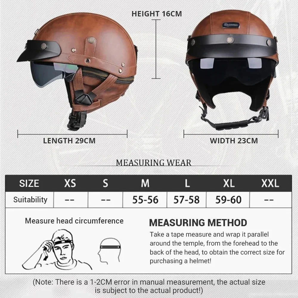 HEROBIKER 535 Half Helmet &ndash; Ultra-lightweight Comfort