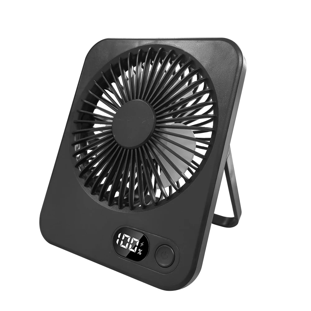 Mini Portable Desk Fan USB Rechargeable Desktop Fan &ndash; Quiet black