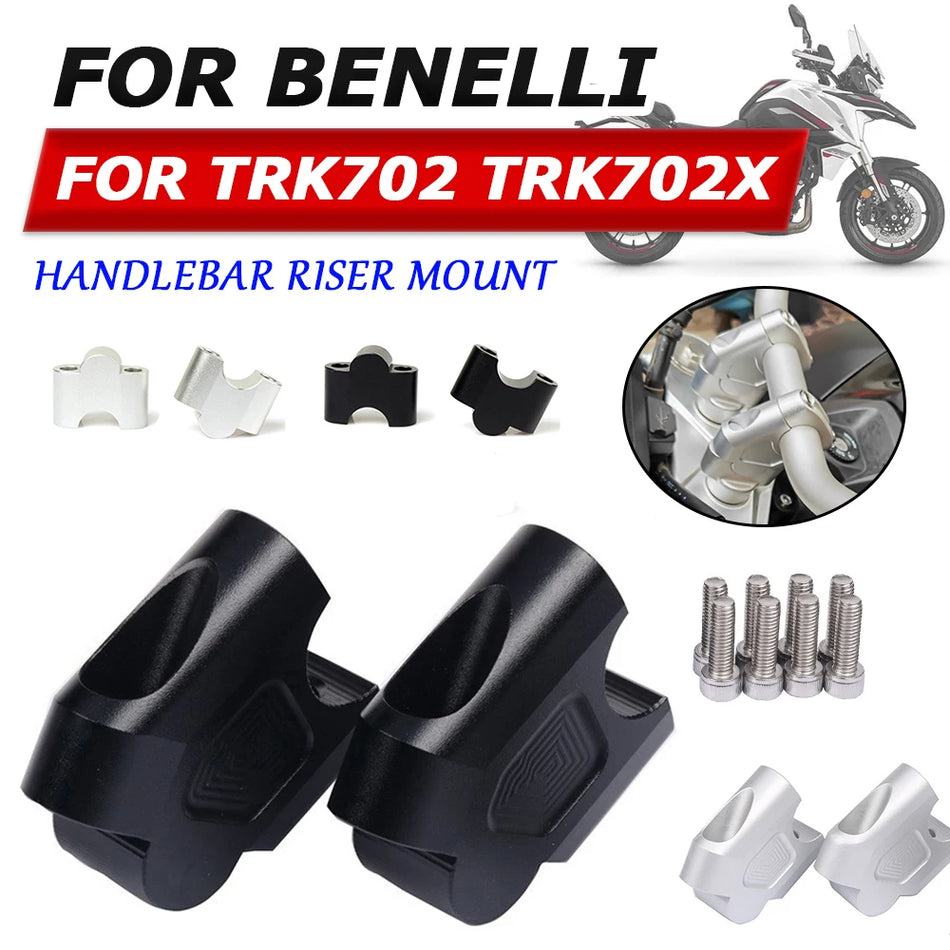 Монтаж за повдигане на кормилото Benelli TRK 702X, увеличение на височината с 3 см, алуминий