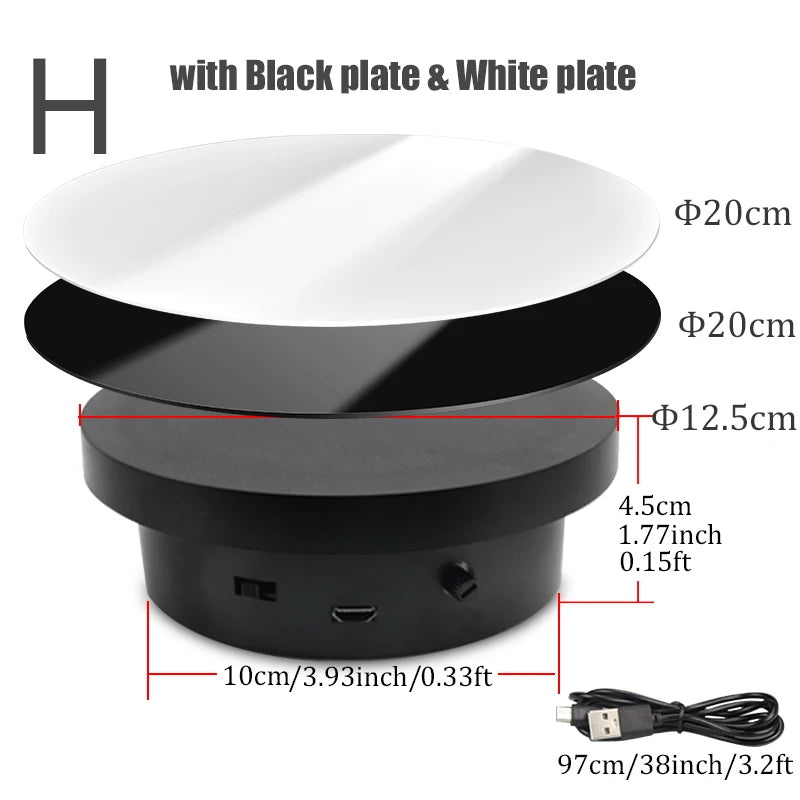 BFOLLOW 360 Rotating Turntable for Photography &amp; Exhibitions H with White Black / CHINA