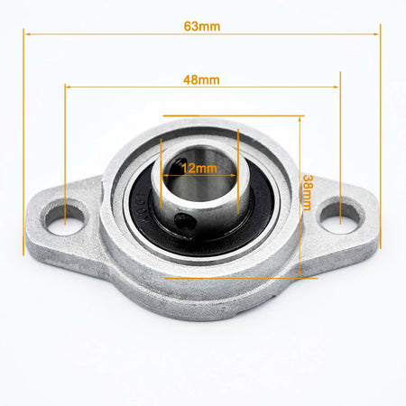KFL001 12mm Zinc Alloy Pillow Block Bearings &ndash; Precise Fit CHINA / 10Pcs