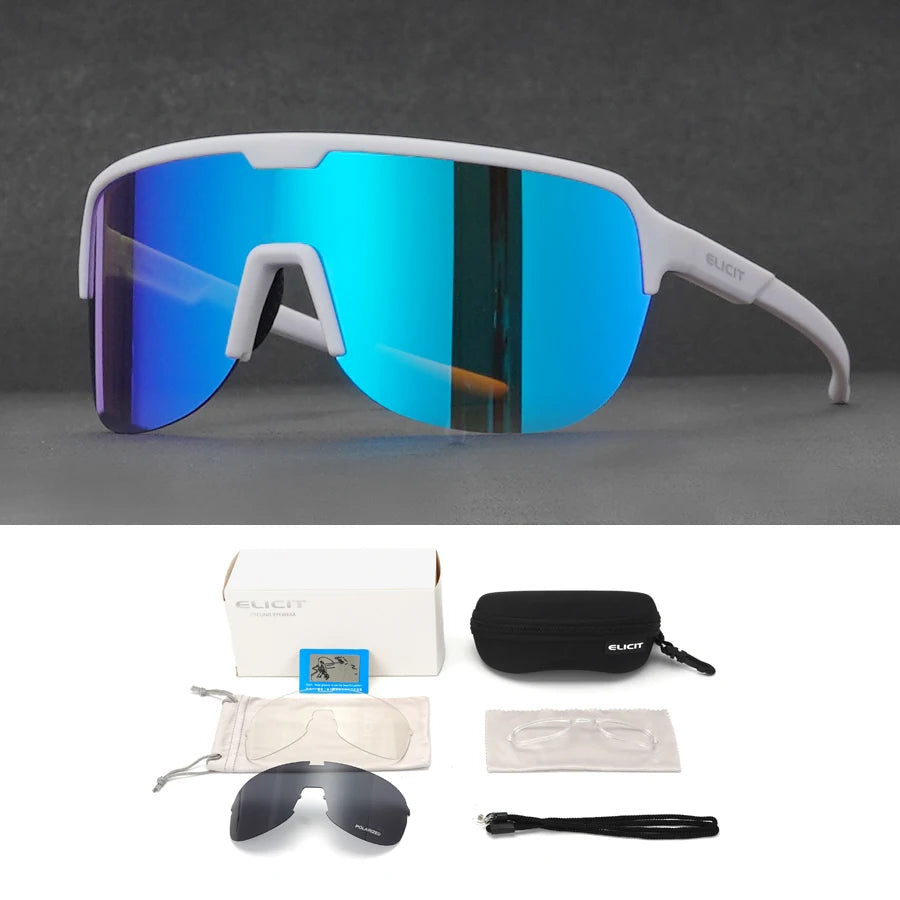 ELICIT MTB Sunglasses &ndash; UV400 Protection and Anti-Fog Design 14(with 3 lenses)