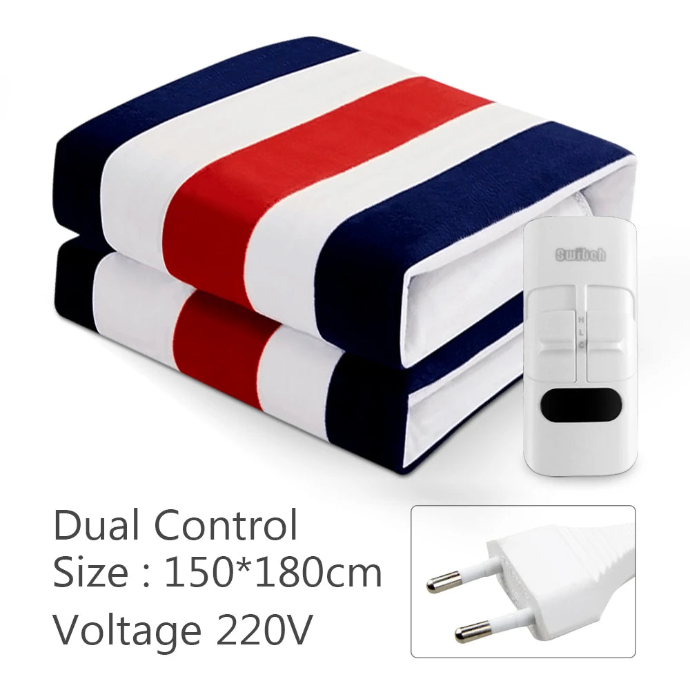 Electric Blanket 220V Thicken Thermostat &ndash; Cozy Warmth Red 150X180CM