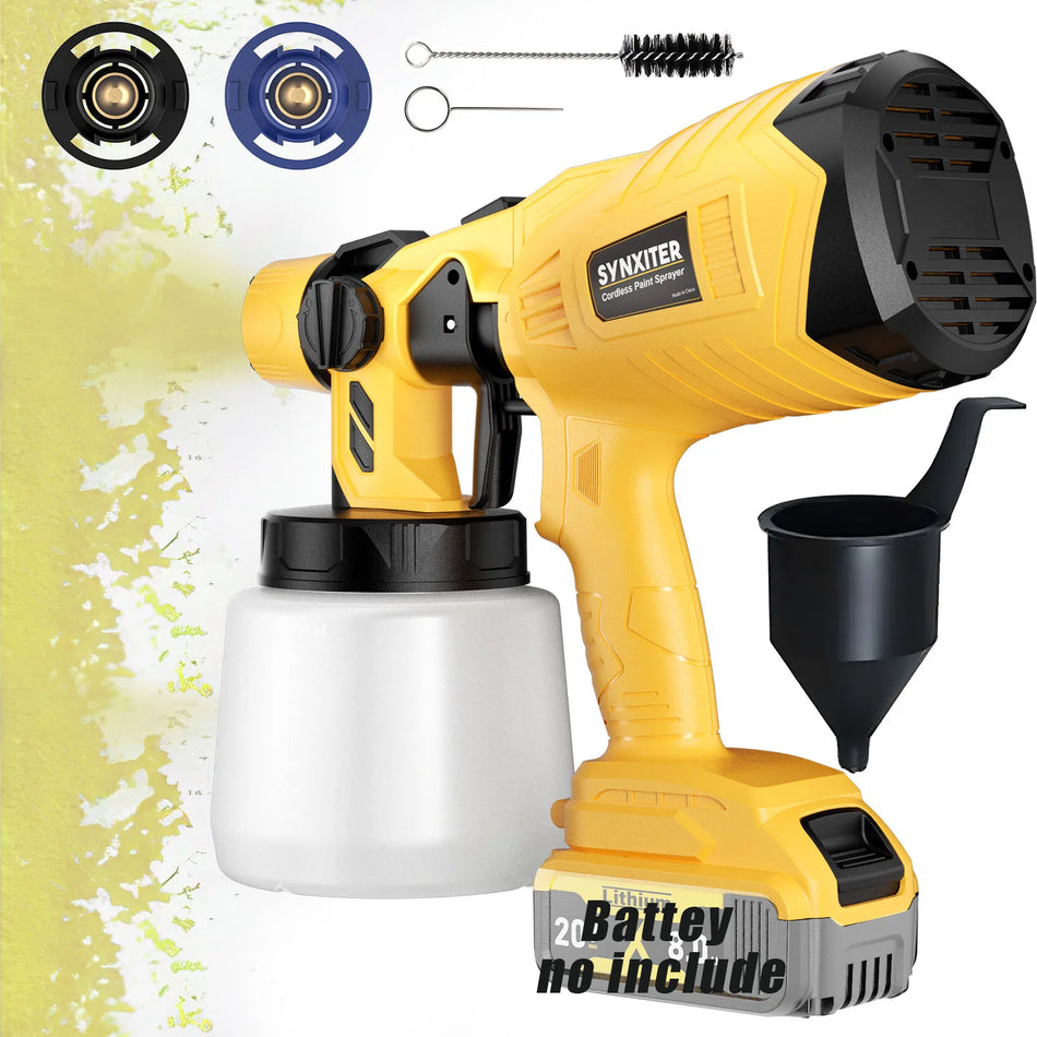 Cordless Electric Spray Gun for Dewalt Battery