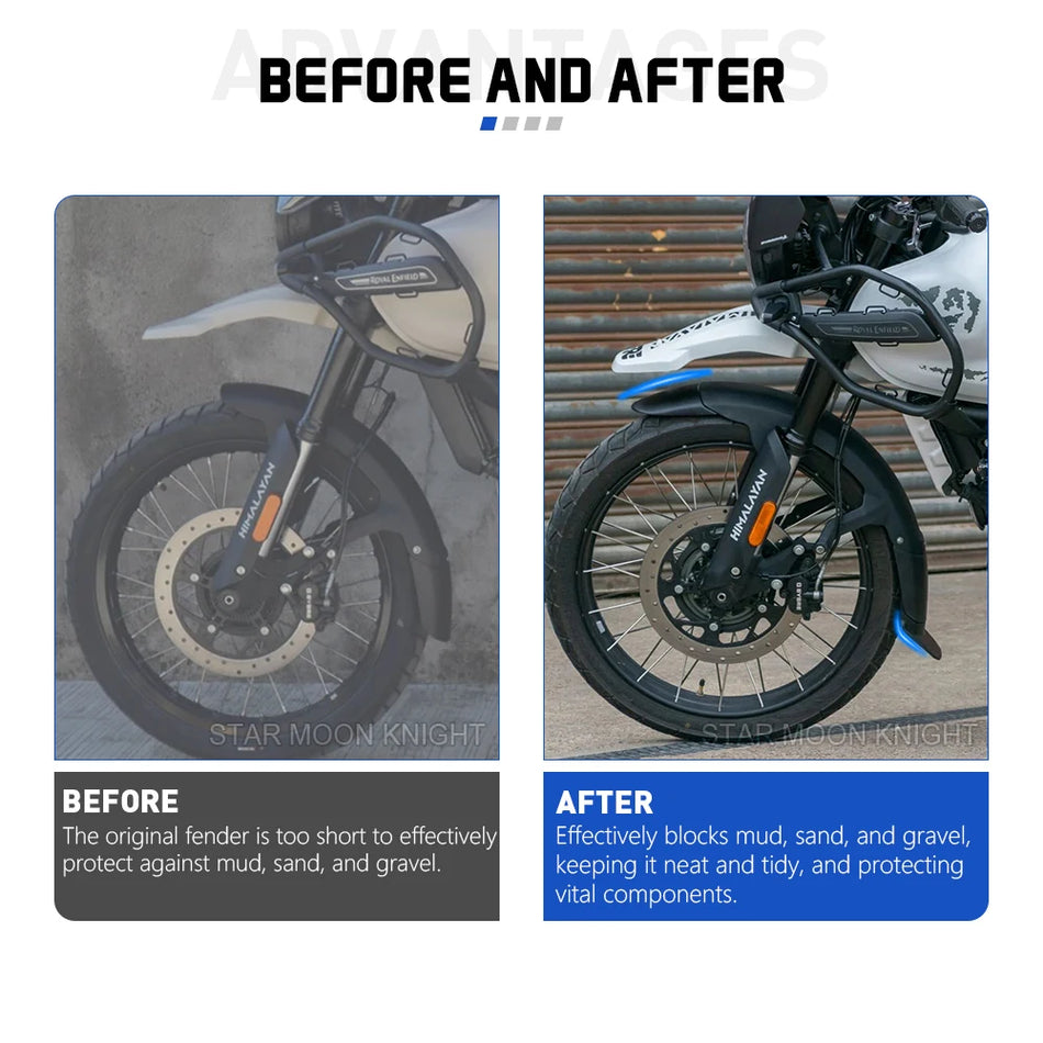 Star Moon Knight Himalayan 450 Fender Extender Mudguard For Himalayan 450 2024-2025 Front Splash Guard Protector