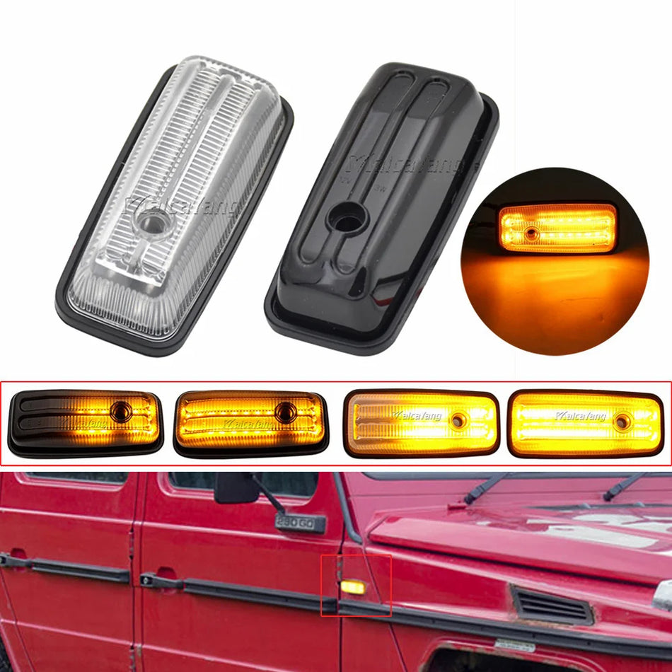Luces de marcador lateral LED dinámicas para Mercedes-Benz Clase G W463 W461 G500 G550 1986-2002