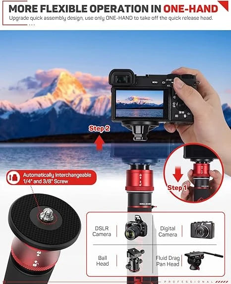 Ifootage Cobra 3 C180F Monopod 71In Carbon Fiber &ndash; Stable