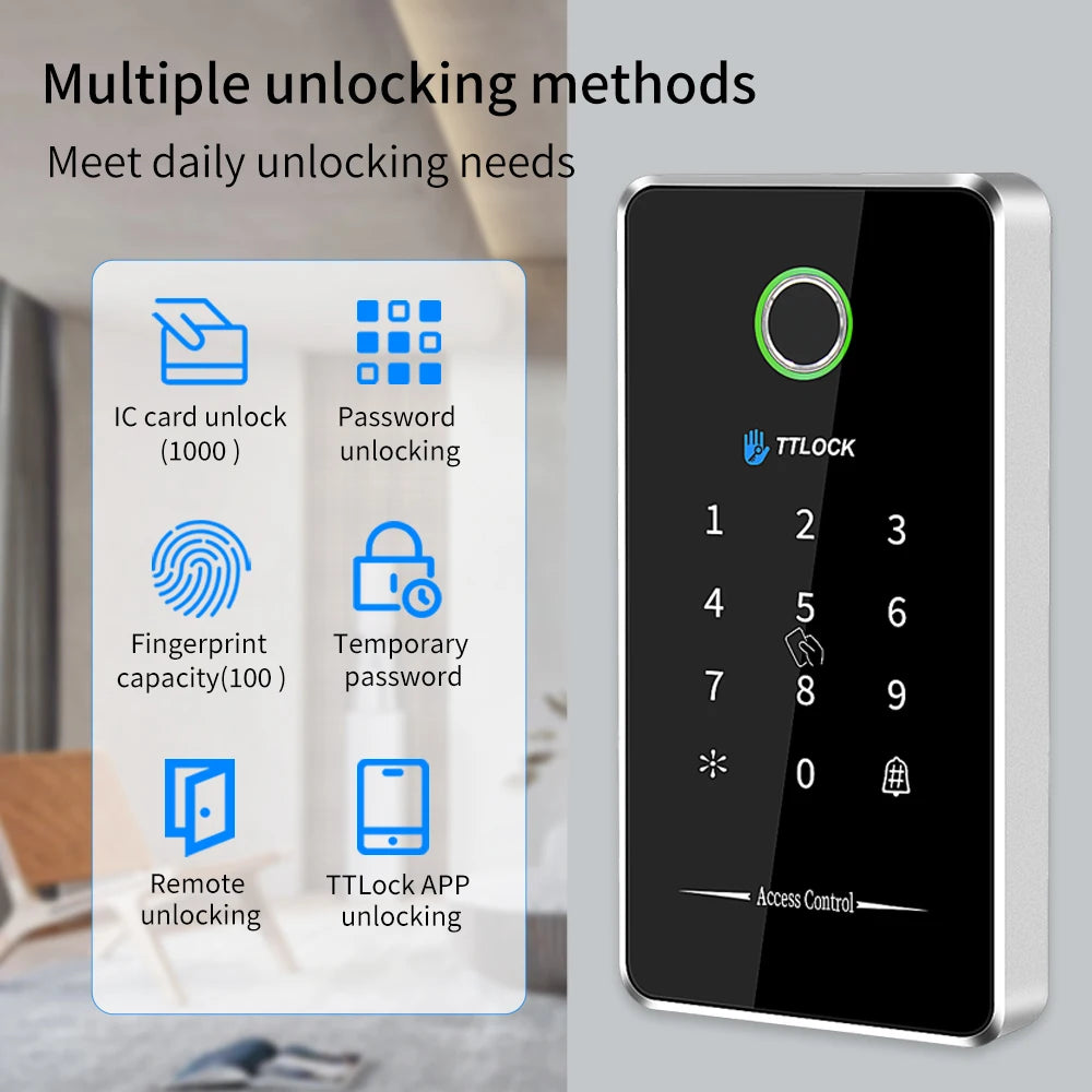 TTlock MJ02 Outdoor Aluminum NFC Keypad &ndash; Bluetooth Access