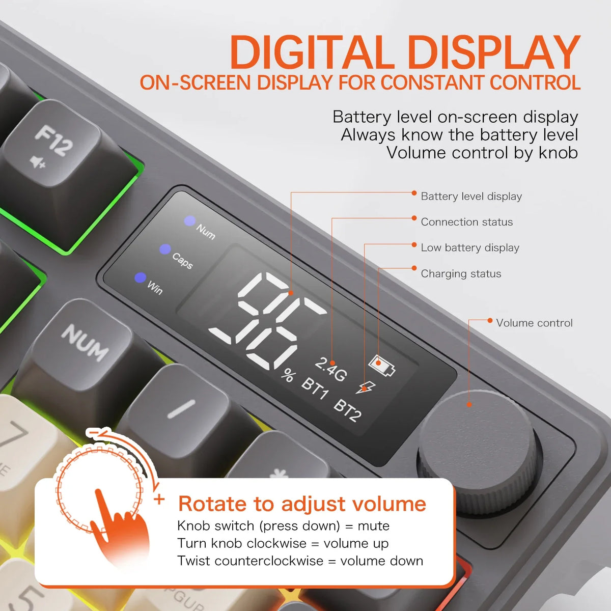 M96 Wireless Keyboard &ndash; Dual-Mode Multi-Device Gaming