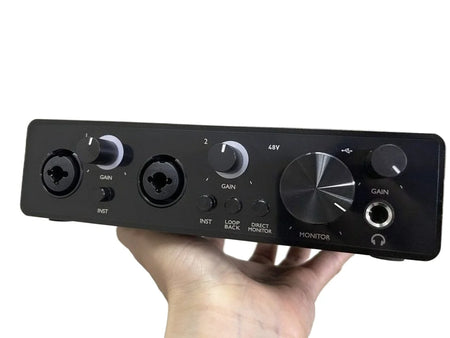 2-Channel USB Audio Interface Sound Card BLACK