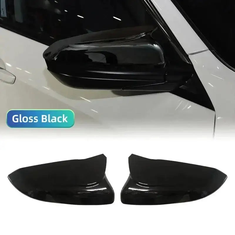 Horn ABS Carbon Fiber Mirror Covers Honda Civic 10th Gen Bright black