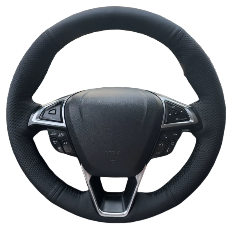 Housse de volant en cuir antidérapant pour Ford Fusion Mondeo Edge