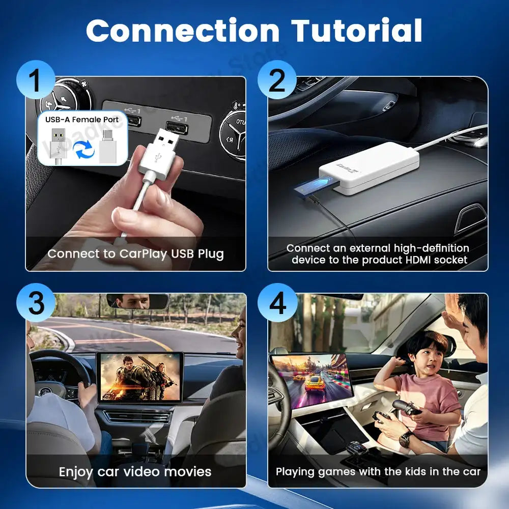 Carlinkit CarPlay HDMI Adapter OTA Upgrade For Cars
