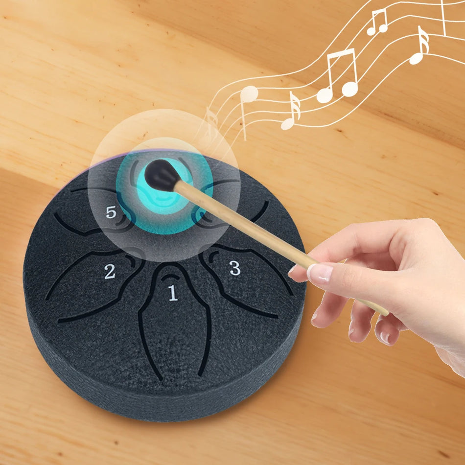 Steel Tongue Drum Hand Pan 3 Inch 6 Notes &ndash; Compact