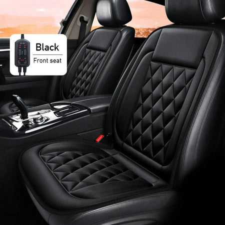Winter Heated Car Seat Cushion - 2PC 12V Universal Mat for Comfort and Warmth