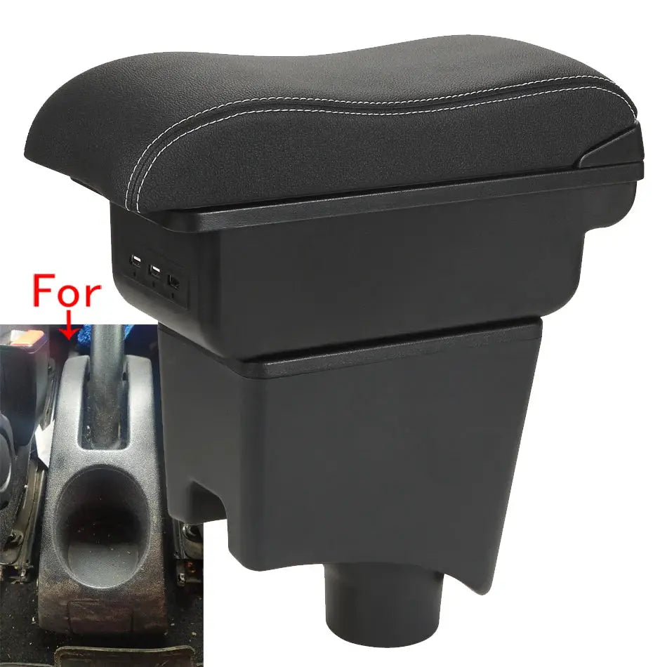 Center Console Armrest Box with ABS Leather for Dacia Renault Sandero by InterCyprus Trading Ltd