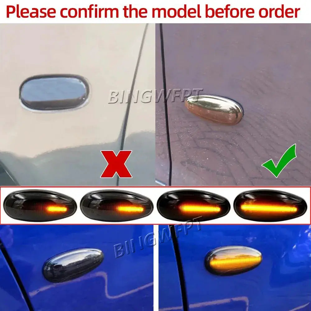 2x LED Dynamic Side Marker Lights Turn Signal Lamps For Mitsubishi Lancer 8 Montero 3 Pajero 3 Outlander 1 Delica 4 i Miev Space by InterCyprus Trading Ltd