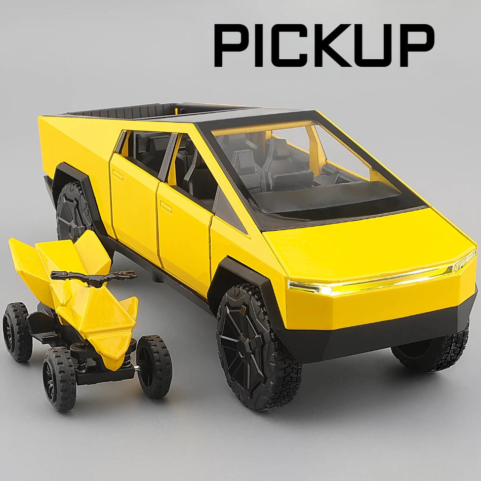 1:32 Merilo Pickup Die-Cast Zlitina Igrača Avto s Povlekom, Odprta Vrata, Terensko Vožnjo