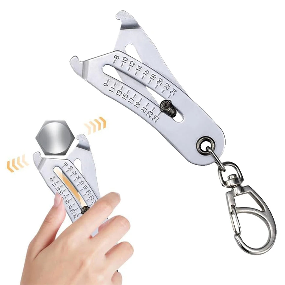 Bolt Size Finder Keychain Thread Gauge For Professionals