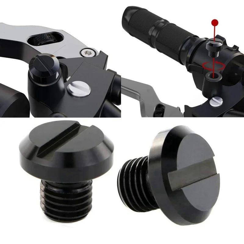 Βίδες Τάπας Τρύπας Καθρέφτη Πίσω Μοτοσυκλέτας M10/M8, Αντίστροφη Κλωστή, Αλουμίνιο