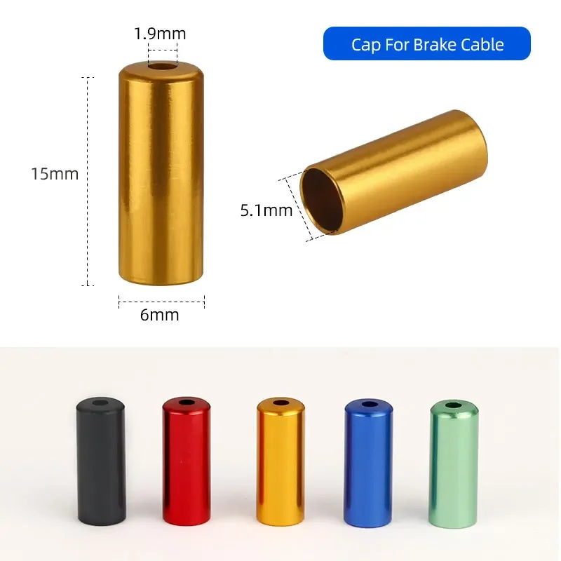 5mm Alloy Bicycle Brake Cable End Cap &ndash; Durable CNC-Machined Protection