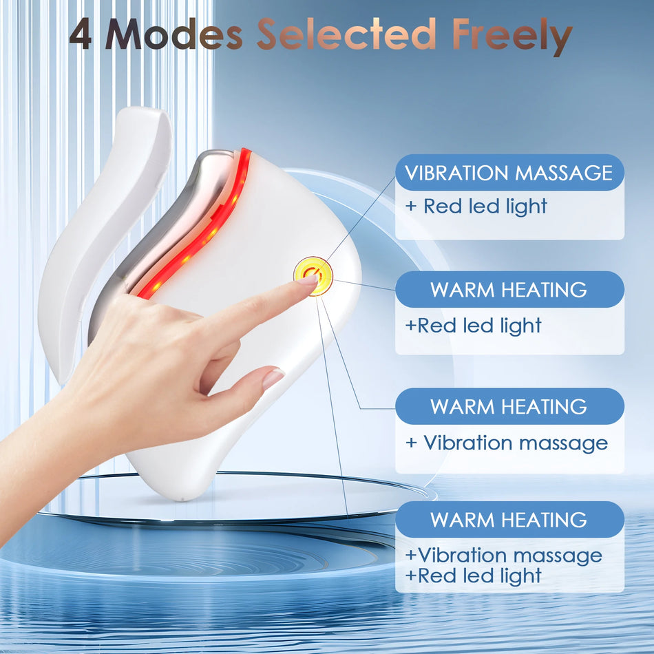 Gua Sha Elektrisk Ansiktslyftande Massager Med Vibration