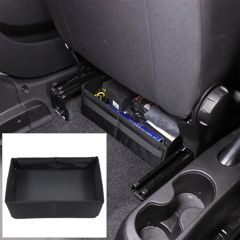 Oxford Cloth Juodas Galinis Sėdynės Laikymo Dėžė For Fiat 500 2023