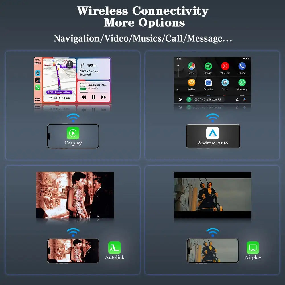 Autotop Wireless CarPlay Android Auto Converter For Peugeot