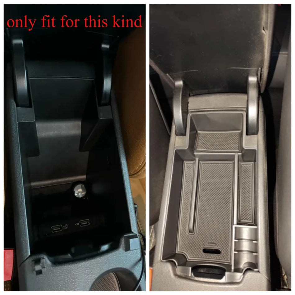 Mercedes-Benz GLA için Orta Konsol Kolçak Depolama Kutusu, Premium ABS Plastik, Çizilmez Silikon Mat ile