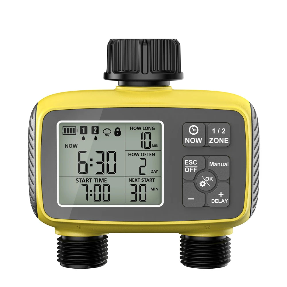 New 2 Outlet Digital Water Timer &ndash; Independent Programming For EU contries