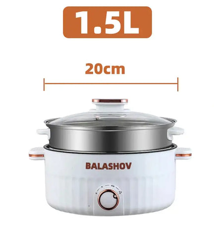 Electric Multi Cooker For Hot Pot Frying Double Layer Soup 20cm / EU