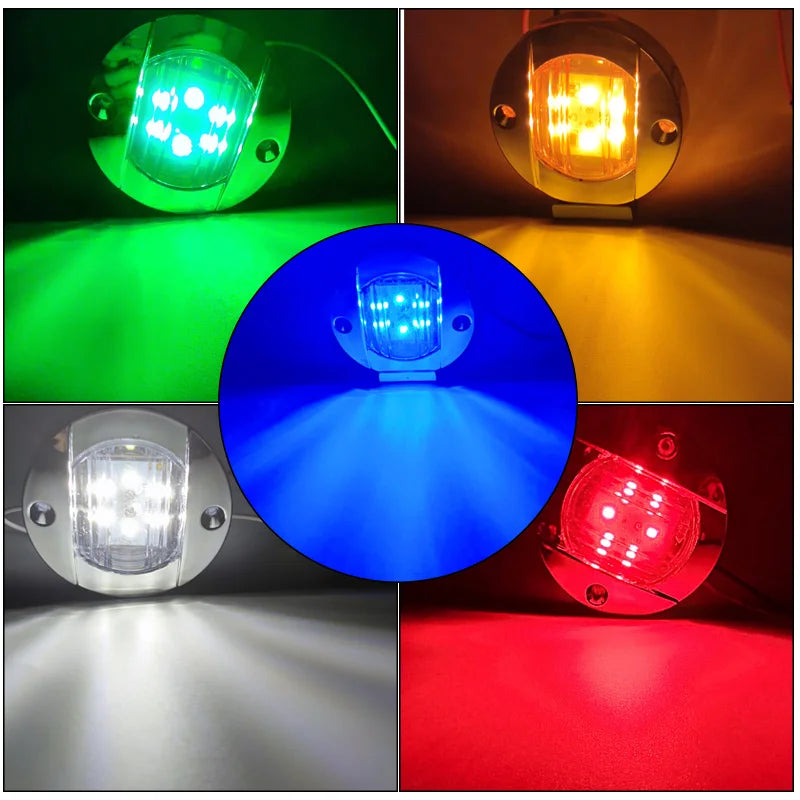 Dual 12V LED Boat Navigation Lights - Waterproof Marine Signal Lamps
