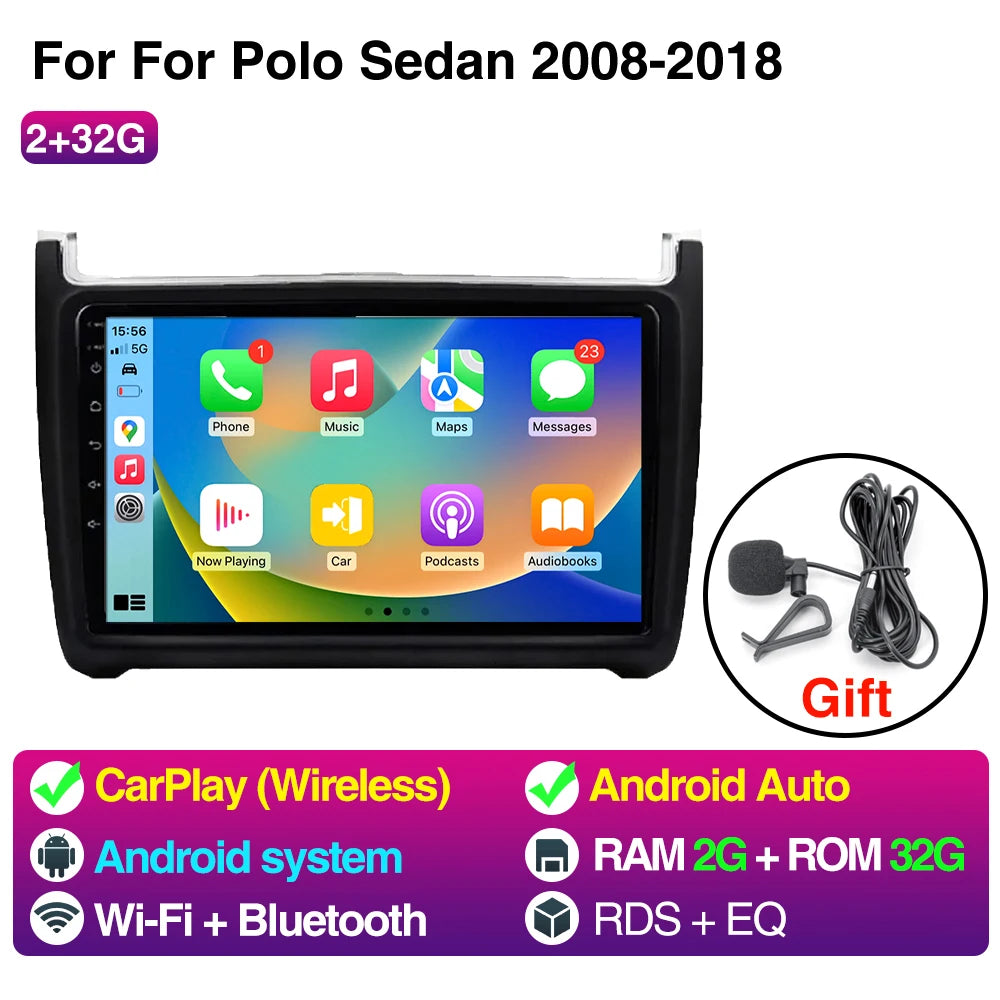 9Inch Car Radio CarPlay Android Auto &ndash; Bluetooth WiFi 2G 32G