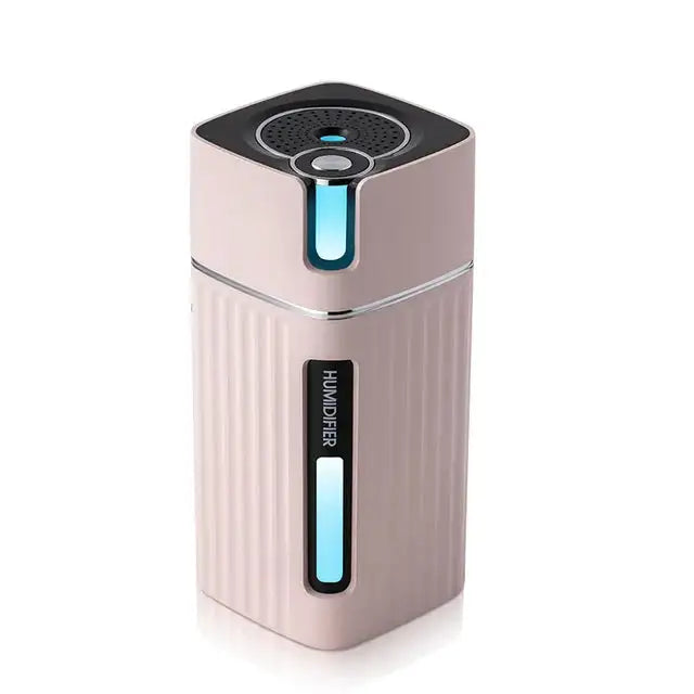 Ultrasonic Air Humidifier Aroma Diffuser With LED Light Pink