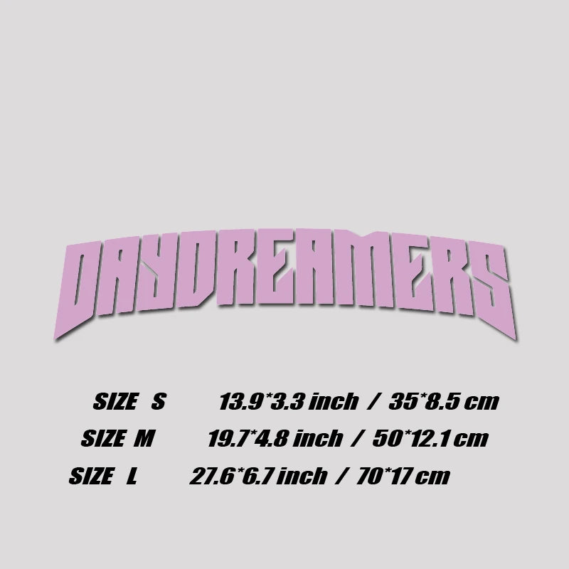 Personalized JDM Style "Day Dreamers" Waterproof PVC Car Decal - High Quality, Unique Design for Full Body Application Pink / M