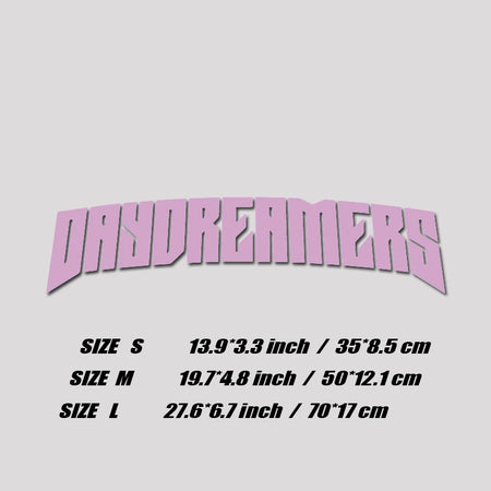Personalized JDM Style "Day Dreamers" Waterproof PVC Car Decal - High Quality, Unique Design for Full Body Application Pink / M