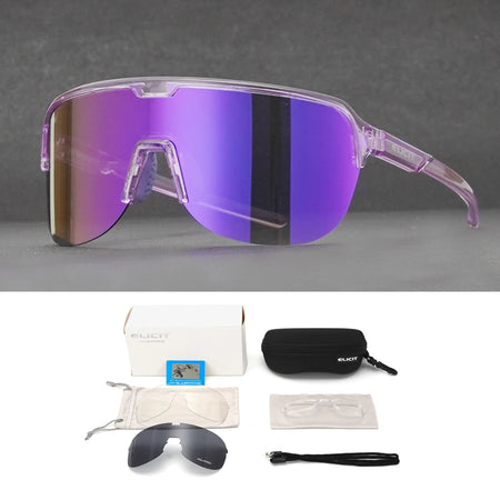 ELICIT MTB Sunglasses &ndash; UV400 Protection and Anti-Fog Design 12(with 3 lenses)
