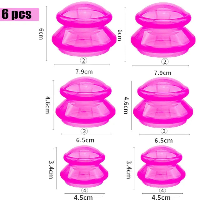 Silicone Massage Cups &ndash; Deep Tissue Relaxation Therapy Rose Red