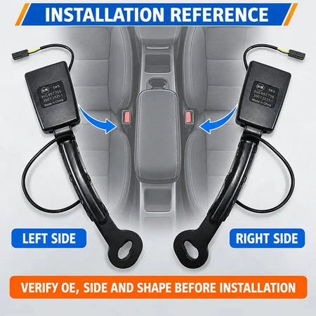 Front Seat Belt Buckle Receiver With Warning Contact For VW Golf MK7 by InterCyprus Trading Ltd
