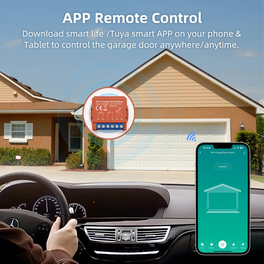 AVATTO Tuya WiFi Garage Door Opener - Smart Remote &amp; Voice Control