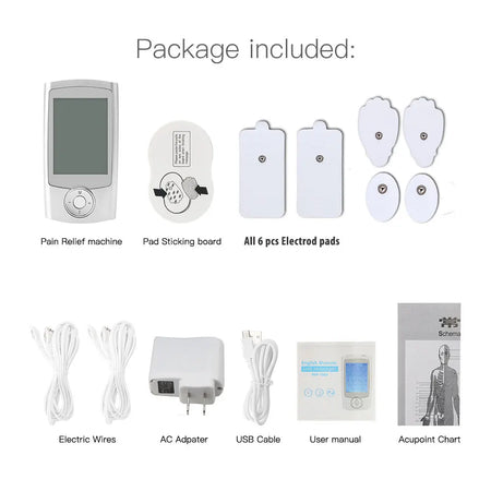 16 Mode Tens Machine Ems &ndash; Pain Relief Muscle Relaxation SI US