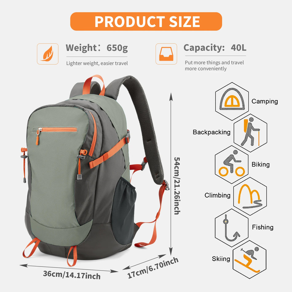 Waterproof Climbing Outdoor Backpack &ndash; 40L Capacity
