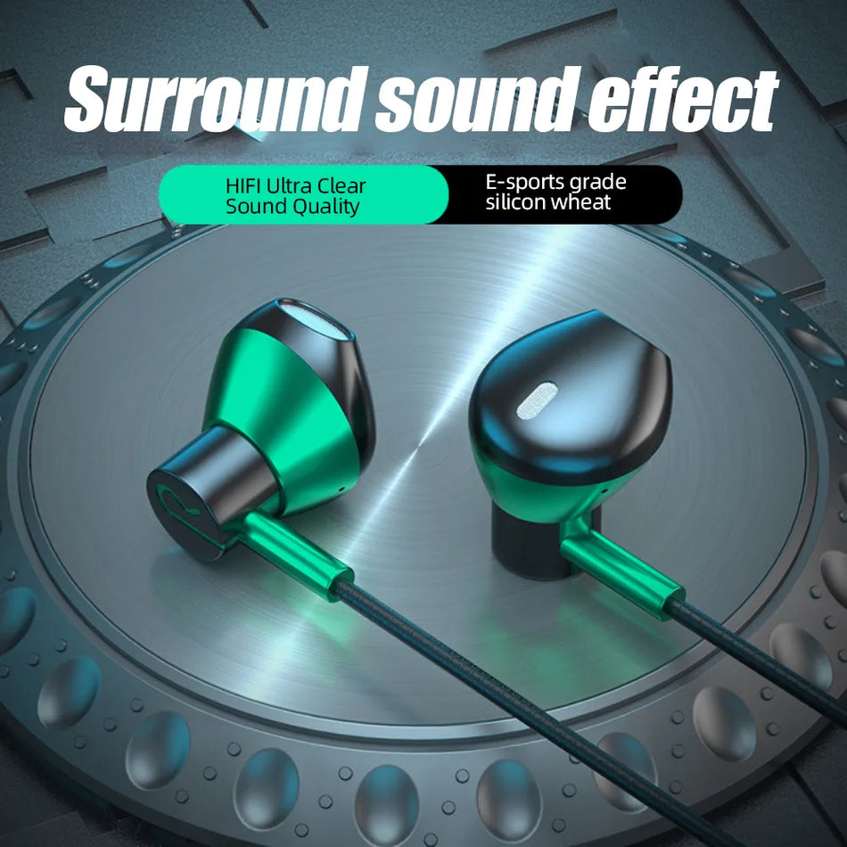 🟠 3,5mm ενσύρματα ακουστικά στερεοφωνική μουσική βαθιά ακουστικά ακουστικά ακουστικά ακουστικά με ακουστικά ακουστικά