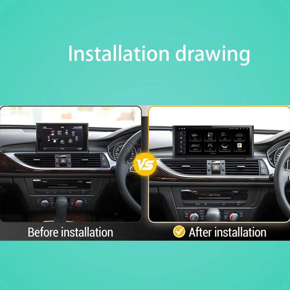Radio auto Android de 12,3 inch pentru Audi A6 A7 C7 cu 4G WiFi DSP GPS Navigație Stereo