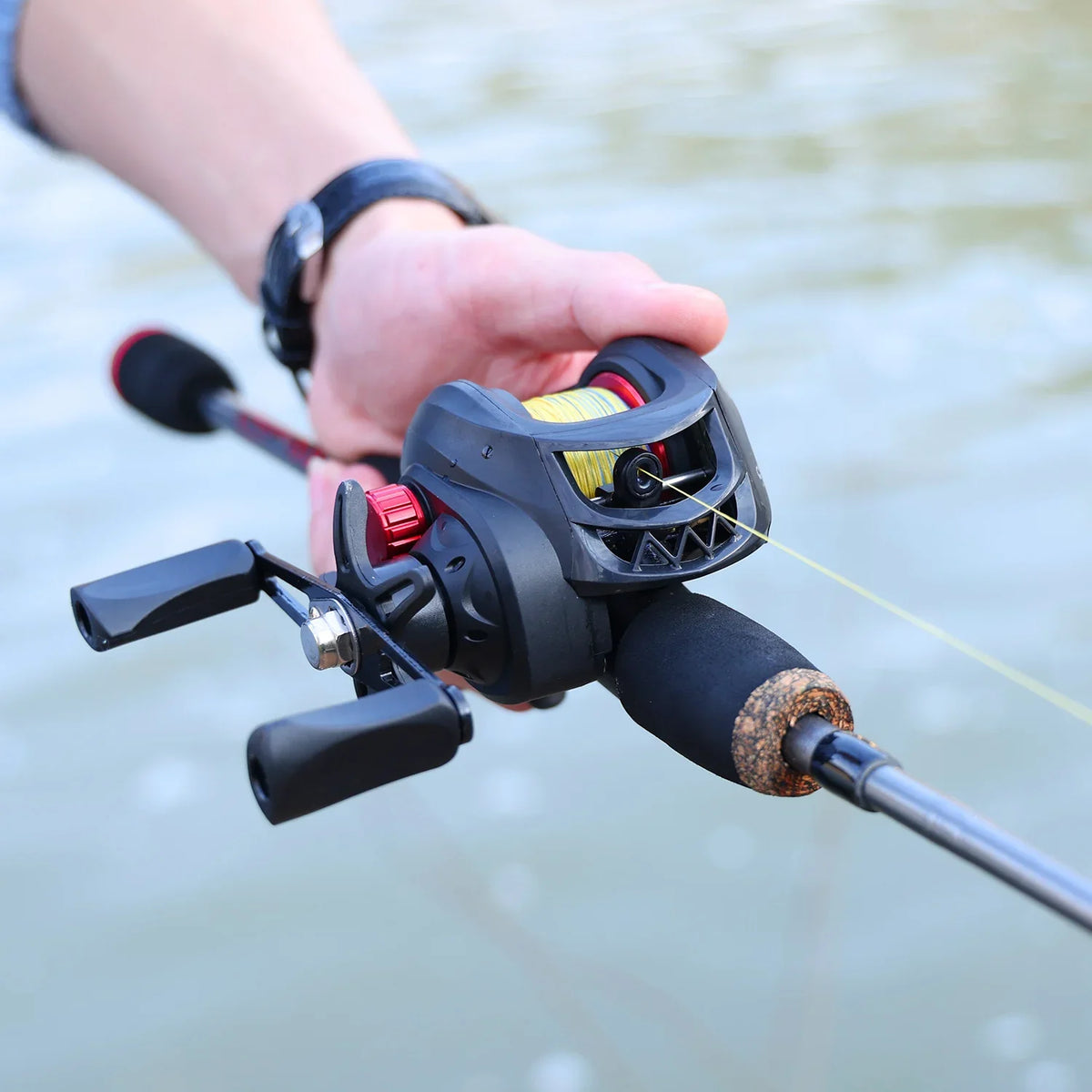Sougayilang Baitcasting Fishing Rod &amp; Reel Combo - 5 Section Rod &amp; 7.2:1 Gear Ratio for Bass Carp Fishing