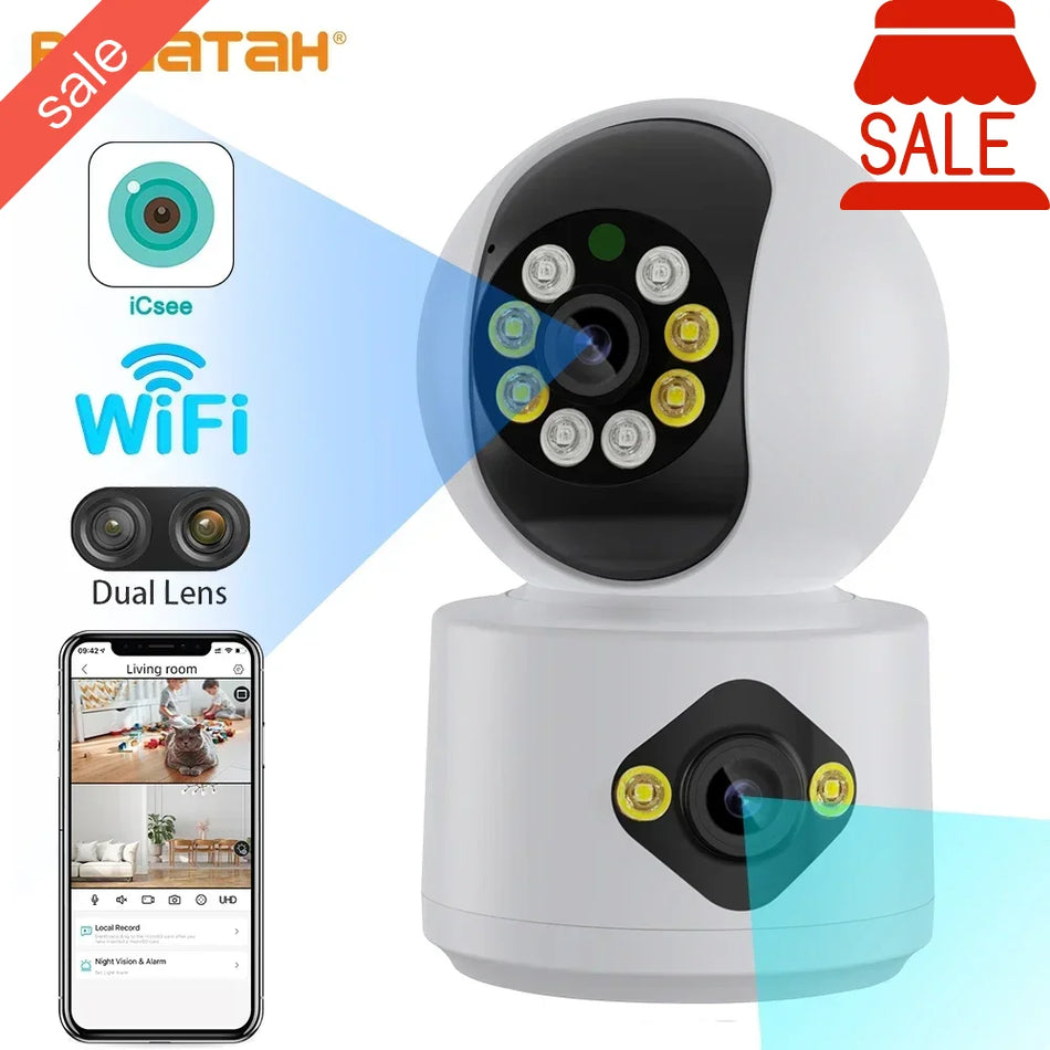 PEGATAH 4MP Dual Lens WiFi IP Camera &ndash; Night Vision &amp; PTZ Security