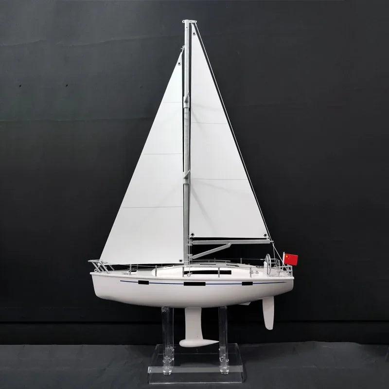 Segelfartygsmodellbyggsats, 1:18 skala, PVC, gör-det-själv handmonterad prydnad